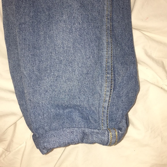 High Waisted Paper Bag Denim Mom Jeans - Picture 5 of 6